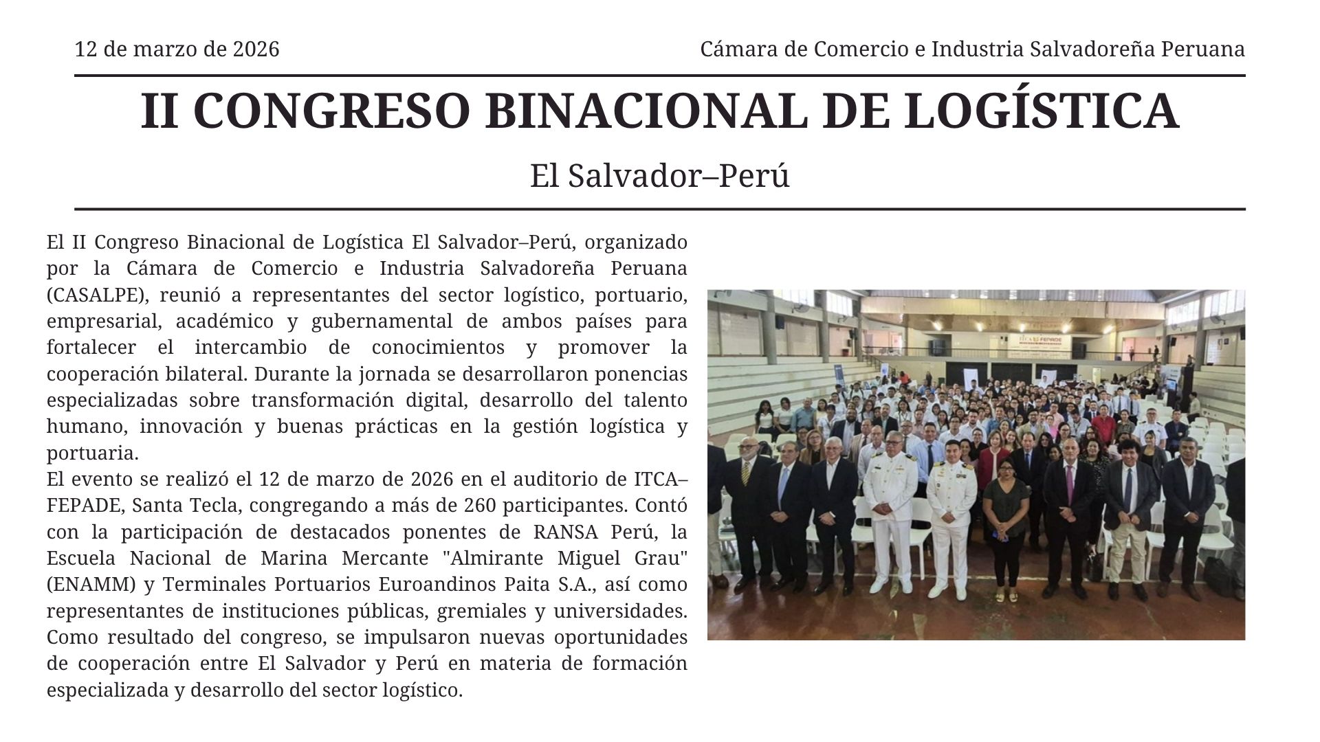 Noticias Cámara Salvadoreña Peruana (2)